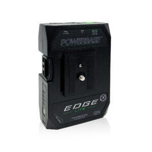 Core SWX Powerbase EDGE LITE 47Wh battery pack for cameras with D-Tap and USB outputs.