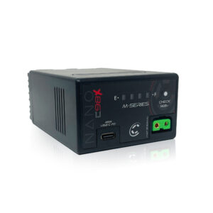 Core SWX Nano-C98X 98Wh lithium-ion battery for Canon Camcorders with USB-C PD fast charging.